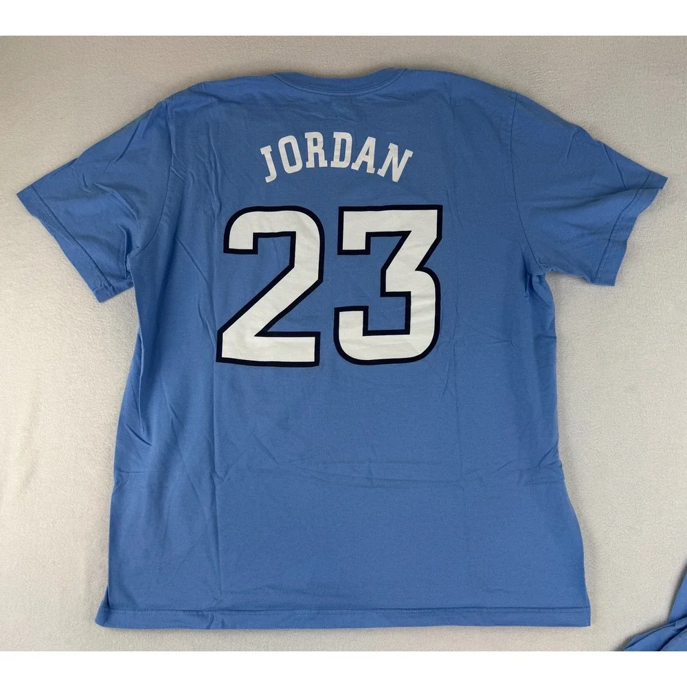 Nike Jordan T-Shirt Lot Mens XL Blue North Carolina Tar Heels MJ‎ 23 Basketball